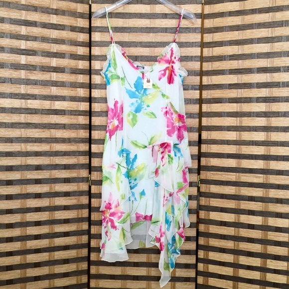 Muse Floral Print Should-Straps Dress Size M - Picture 2 of 8